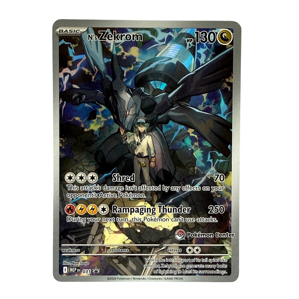 Pokémon TCG N’s Zekrom #31 Pokémon Center Black Star Promo Ascended Heroes NM-MT